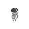 Sea jellyfish vector icon