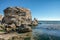 Sea  kayaking. Exploring caves, arches, and rocks at Pismo Beach, CA