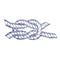 Sea Knot Rope Hand Draw Sketch. Vector