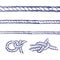 Sea Knot Rope Set Hand Draw Sketch. Vector