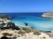 Sea of the LAMPEDUSA island in Italy