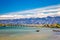 Sea landscape, bridge to Vir island and the Velebit mountain