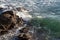 Sea landscape from Farol da Barra beach in Salvador, on a sunny day