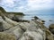 Sea landscape with a rocky shore