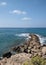 Sea landscape, sea waves crashing against the rocks, Tantura nature reserve, Cyprus