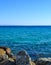 The sea and large stones. Greece. Kassandra. Halkidiki