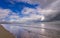 Sea level view of Filey Bay on the North Yorkshire Coast. Photo was taken near Reighton Sands looking across the bay towards Filey