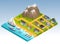 Sea Line Isometric Composition