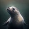 Sea Lion Close Up. Generative AI