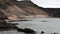 Sea lion relax on sandy coast Galapagos Islands.