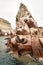 Sea lion on rocky formation Islas Ballestas, paracas