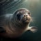 Sea Lion Underwater. Generative AI