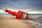 Sea mark buoy on the beach of Baltic sea