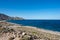 Sea and mountain on the coast of Carboneras, Almeria