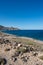 Sea and mountain on the coast of Carboneras, Almeria