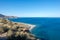 Sea and mountain on the coast of Carboneras, Almeria