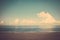 Sea ocean beach cloud blue sky vintage