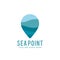 Sea, ocean point logo vector design template element. pointer, direction, location, navigation symbol icon