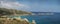 Sea panorama, beach and granite rocks, Sardinia, Santa Teresa
