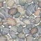 Sea pebbles seamless pattern. Stone background
