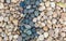 Sea pebbles. Small stones gravel texture background.Pile of pebble. Color stone in background.