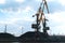 Sea port, port cranes, gantry crane, transportation of coal by sea