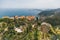 Sea port seen from Eze exotic Garden, France, French Riviera, Cote d`Azur