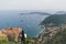 Sea port seen from Eze exotic Garden, France, French Riviera, Cote d`Azur