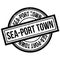 Sea-port town rubber stamp