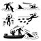 Sea River Fish Animal Attacking Human Pictogram Ic