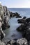 the sea, the rocks and the boat