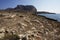 Sea, rocks and Santa Caterina Mountain. Favignana. Sicily, Italy