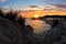 Sea rocks at sunset, west coast of Sithonia, Chalkidiki