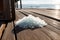 Sea salt crystallizing on a sun drenched wooden pier