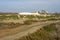 Sea salt heaps at salin de giraud in the Camargue in Provence France