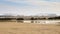 Sea salt heaps at salin de giraud in the Camargue in Provence France