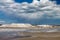 Sea salt pile at Salin de Giraud saltworks in the Camargue in Provence, France