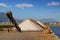 Sea salt production near Trapani town, Italy