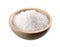 Sea salt in a wooden bowl