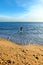 Sea, sand and couple on the beach