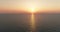 sea scenery drone view sunset horizon waves sun