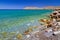 Sea scenery at Spinalonga island on Crete