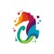 Sea Seahorse Ocean Underwater Life logo Illustration