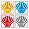 sea shell icons. vector