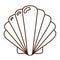 Sea Shell Line Isolated Icon. Shellfish symbol for logo, web design, stickers, prints. Oyster flat icon, thin line