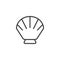 Sea shell outline icon