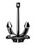 Sea ship anchor black and white vector design