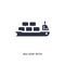 Sea ship with containers icon on white background. Simple element illustration from delivery and logistics concept