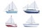 sea ship, flat marine transport, vessel, sailboats