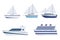 sea ship, flat marine transport, vessel, sailboats